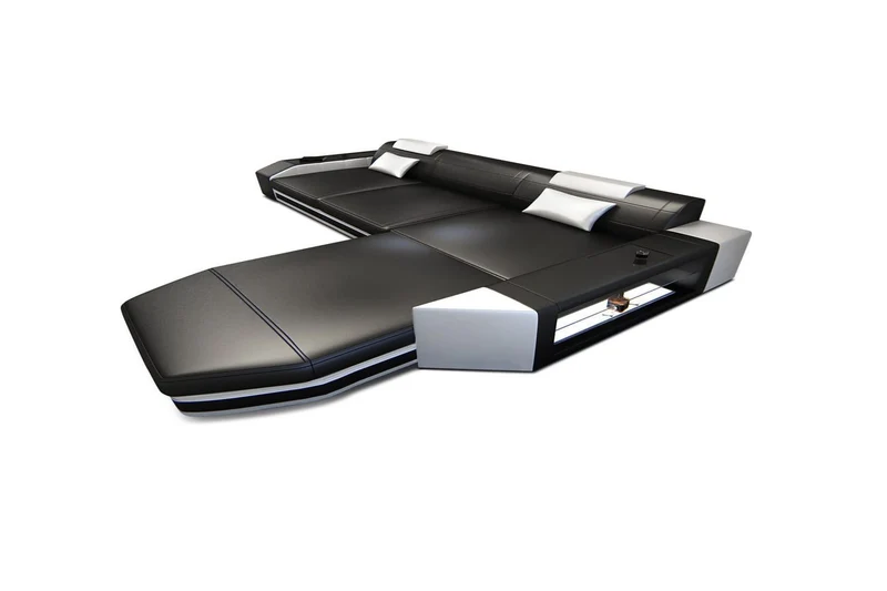 Ecksofa Prato L-Form in Leder