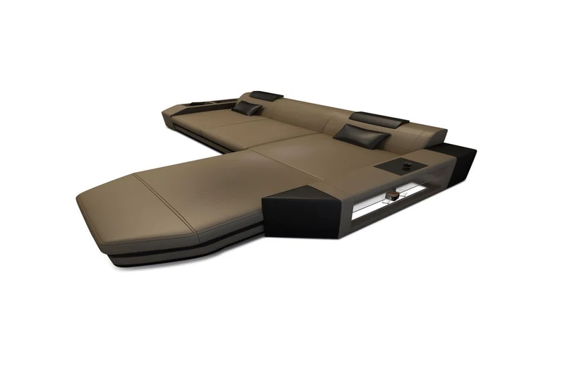 Ecksofa Prato L-Form in Leder
