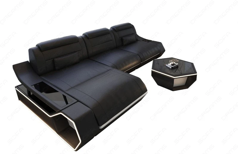 Ecksofa Toscano L-Form in Leder