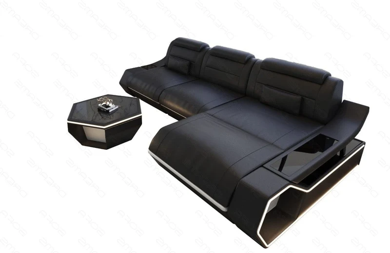 Ecksofa Toscano L-Form in Leder