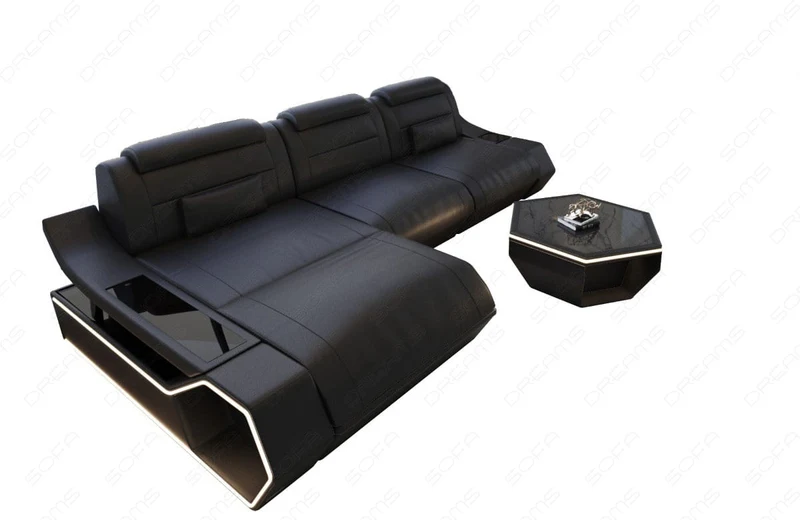 Ecksofa Toscano L-Form in Leder