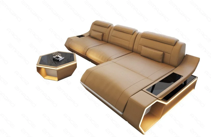 Ecksofa Toscano L-Form in Leder
