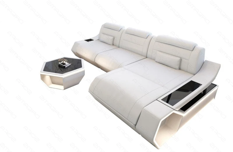 Ecksofa Toscano L-Form in Leder
