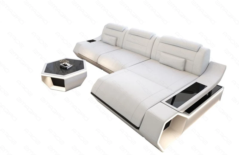 Ecksofa Toscano L-Form in Leder