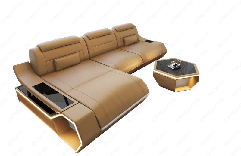 Ecksofa Toscano L-Form in Leder