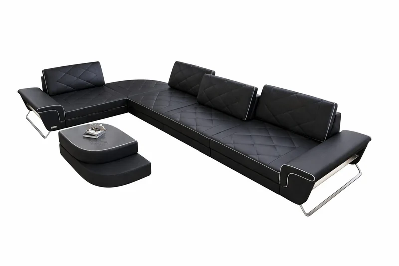 Couch Rotello L-Form in Leder
