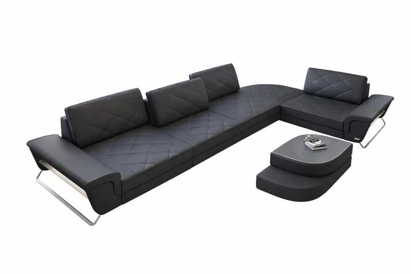 Couch Rotello L-Form in Leder