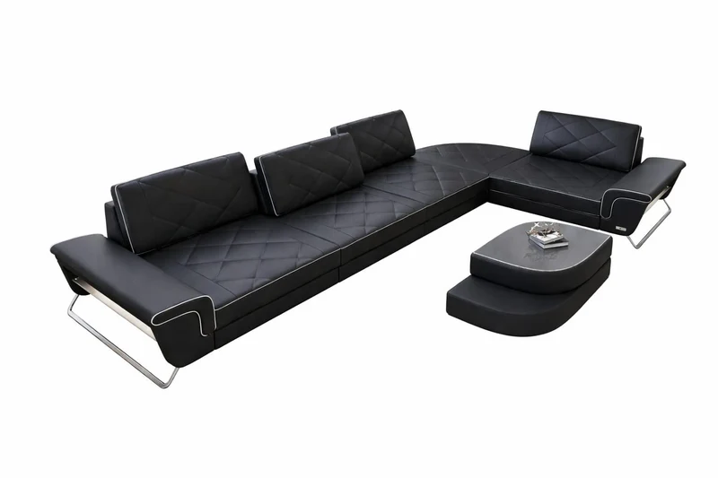Couch Rotello L-Form in Leder