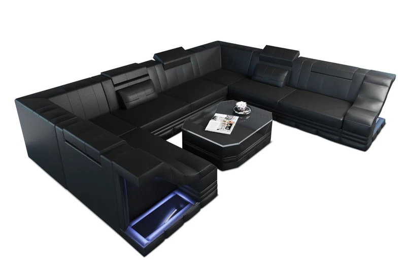 Sofa Bianchi Pur U-Form in Leder