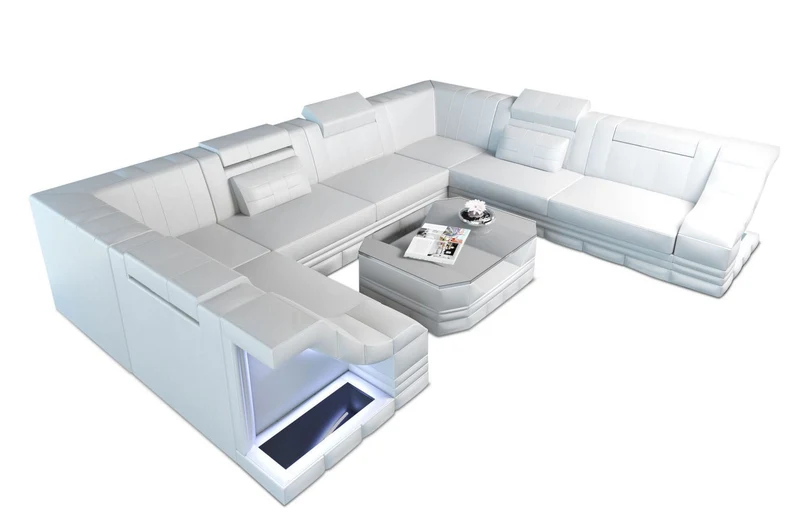 Sofa Bianchi Pur U-Form in Leder