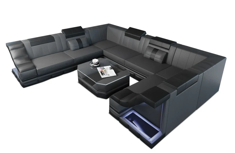 Sofa Bianchi Pur U-Form in Leder