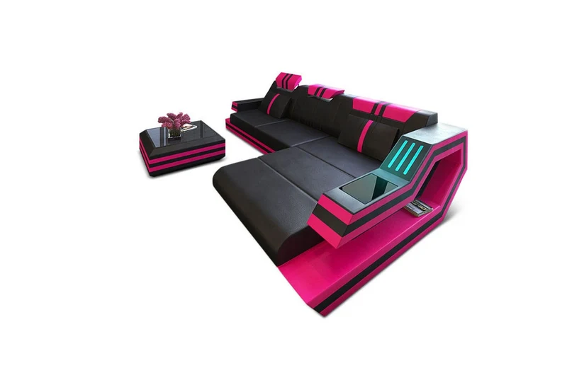 Ecksofa Ravenna L-Form in Leder