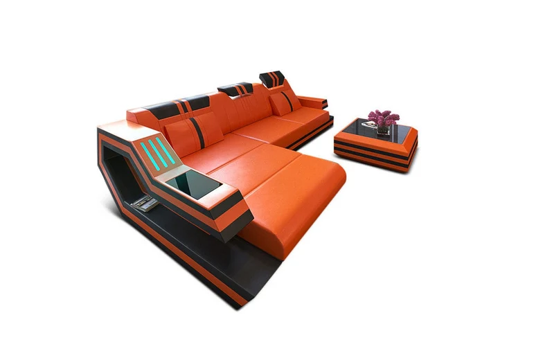 Ecksofa Ravenna L-Form in Leder