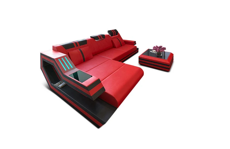 Ecksofa Ravenna L-Form in Leder