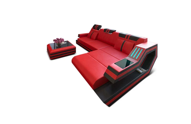 Ecksofa Ravenna L-Form in Leder