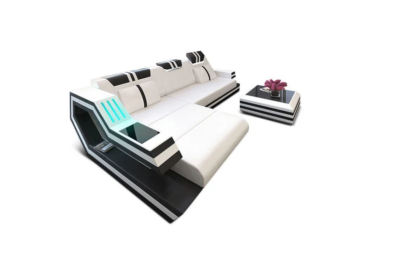 Ecksofa Ravenna L-Form in Leder