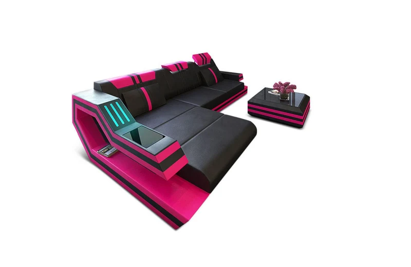 Ecksofa Ravenna L-Form in Leder
