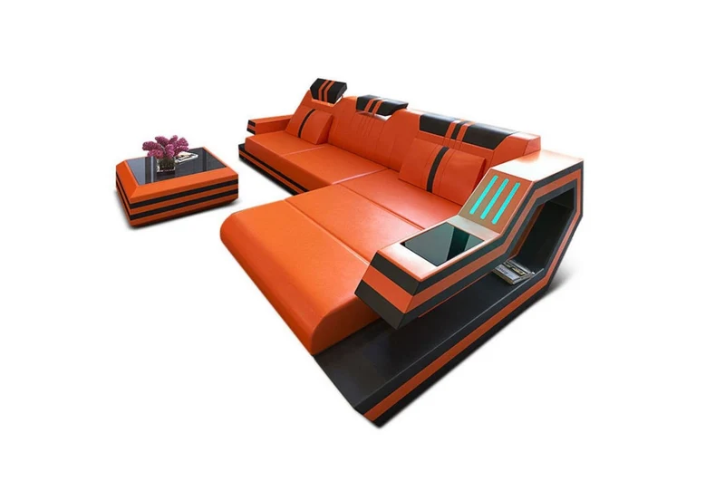 Ecksofa Ravenna L-Form in Leder
