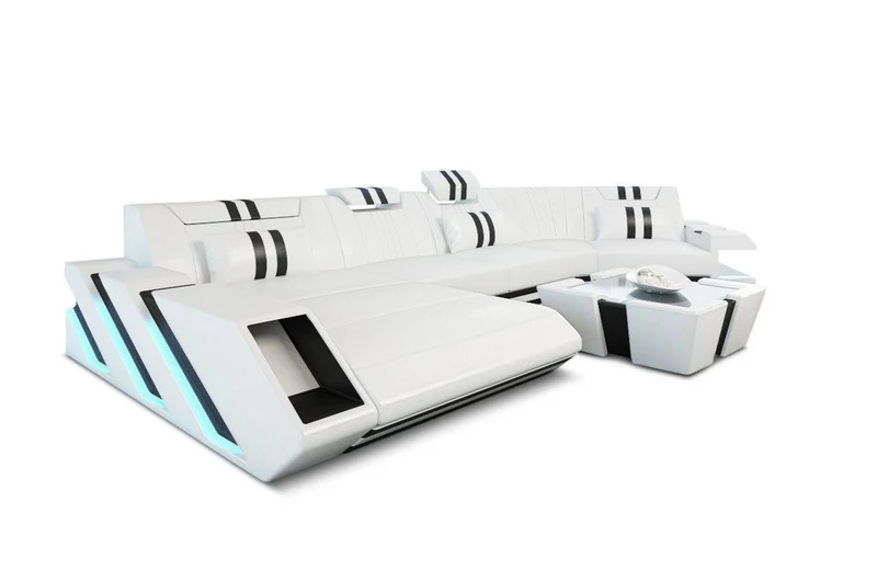 Leder Couch Apollonia C-Form