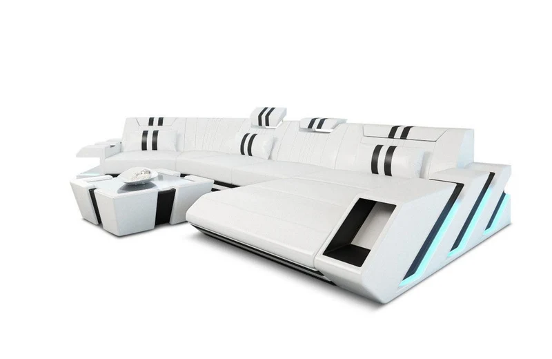 Leder Couch Apollonia C-Form
