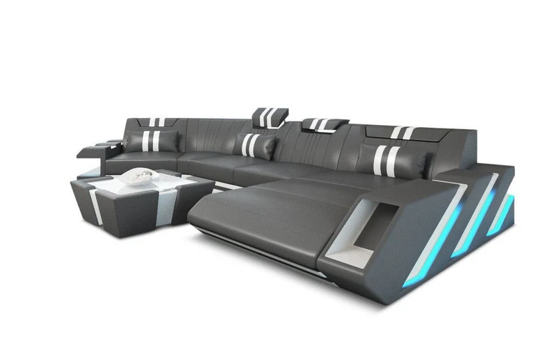 Leder Couch Apollonia C-Form