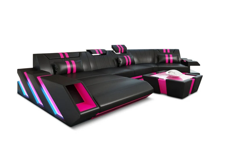 Leder Couch Apollonia C-Form