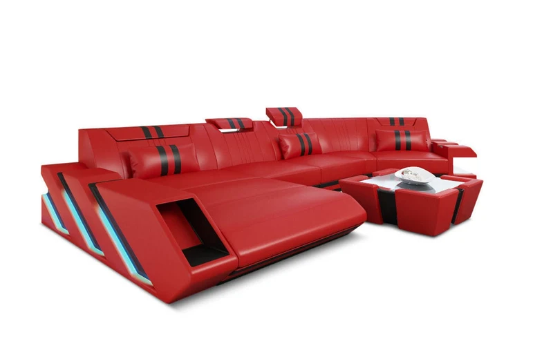 Leder Couch Apollonia C-Form