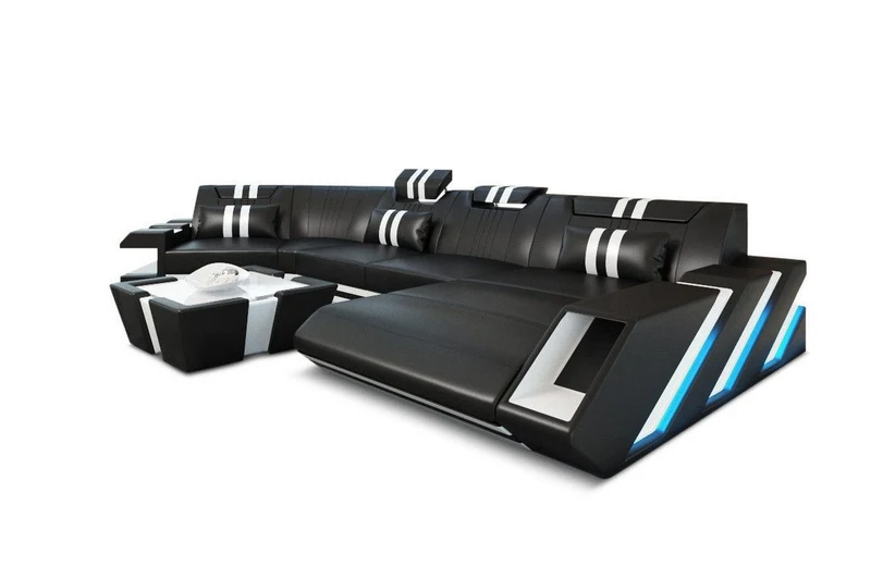 Leder Couch Apollonia C-Form