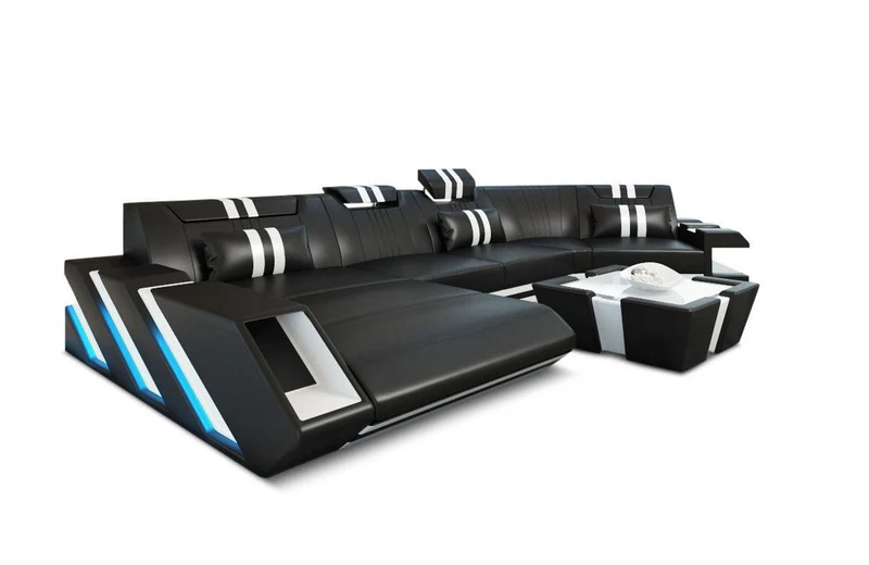 Leder Couch Apollonia C-Form