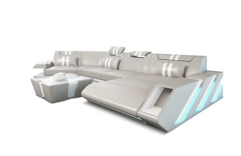 Leder Couch Apollonia C-Form