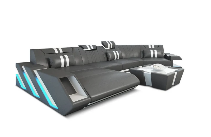 Leder Couch Apollonia C-Form
