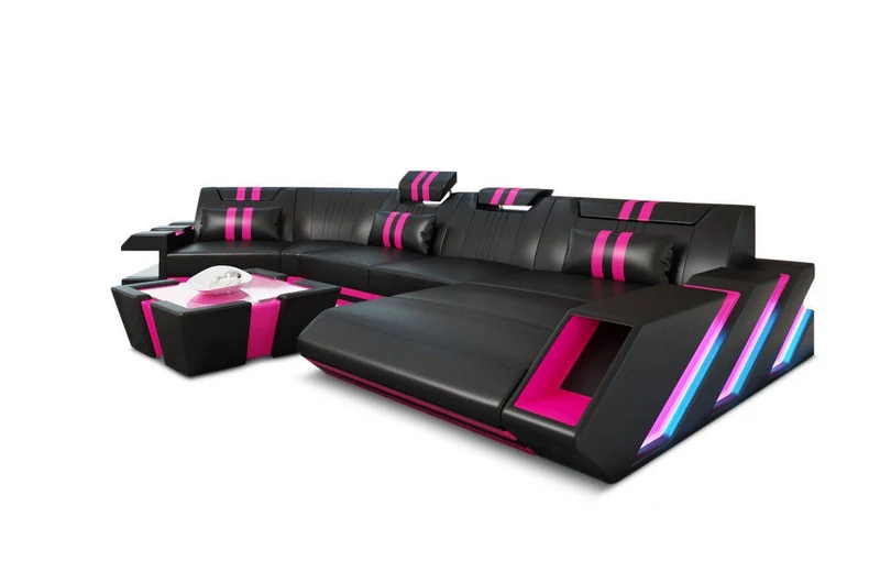 Leder Couch Apollonia C-Form