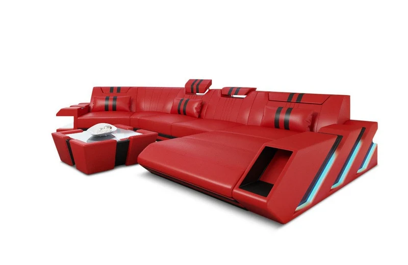 Leder Couch Apollonia C-Form