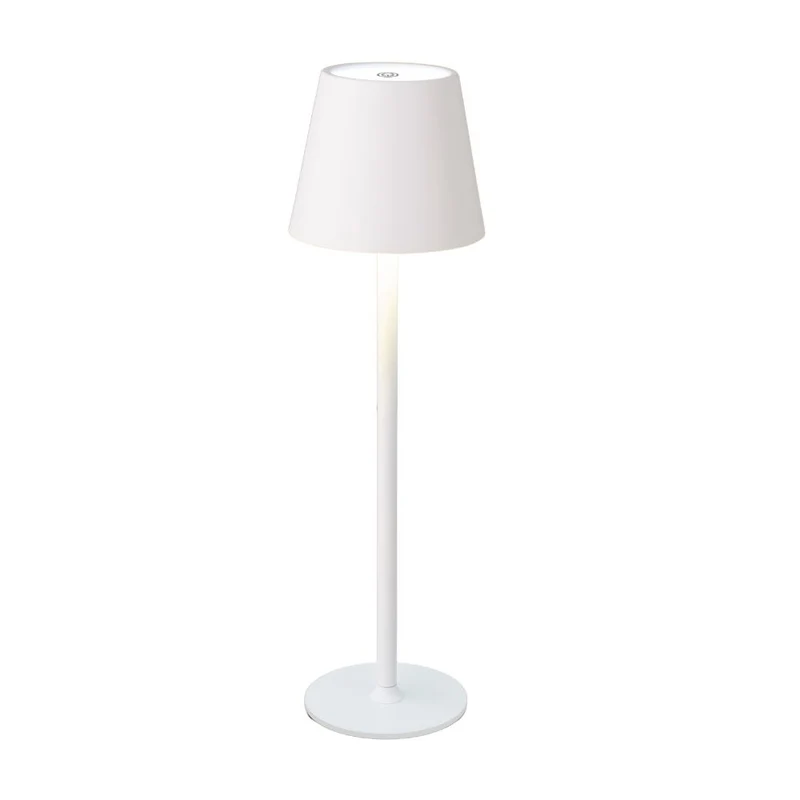 Wiederaufladbare Tischlampe LED H 37 cm weiß