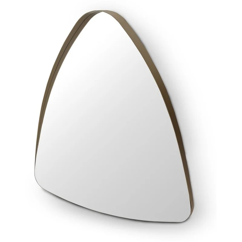 Casa Padrino Luxus Wandspiegel Messing / Grau 65 x 65 x H. 8 cm - Wandspiegel mit Spiegelglas - Moderne Wohnzimmer Möbel - Luxus Qualität