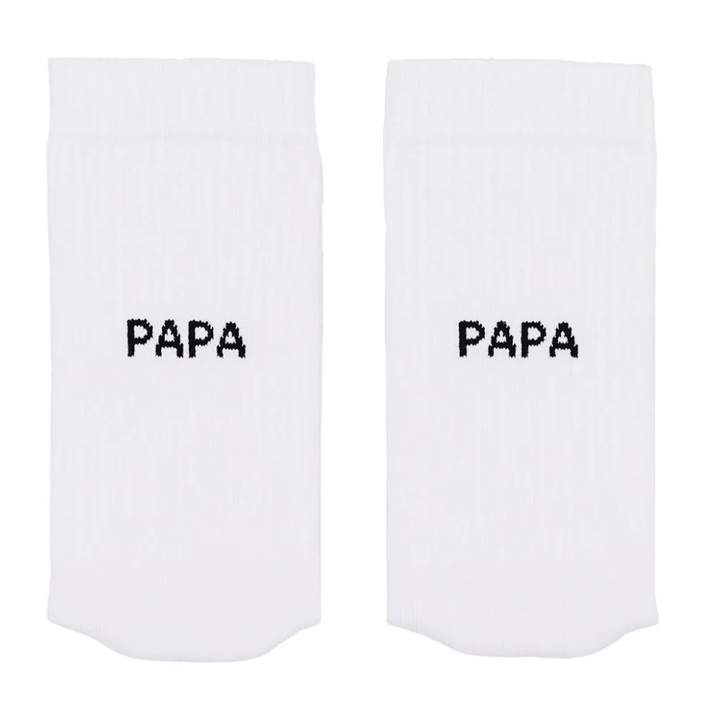 Eulenschnitt Socken weiß Papa 39-42