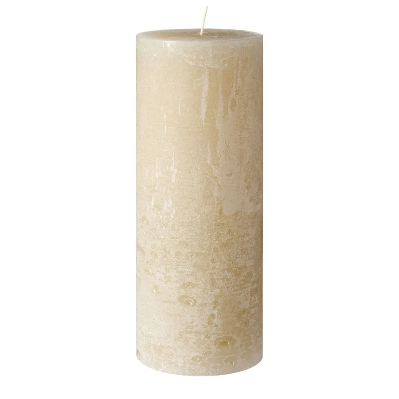 Ib Laursen Stumpenkerze rustikal naturfarben 25 cm