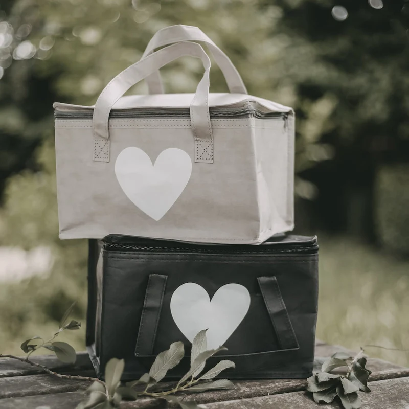 Eulenschnitt Kühltasche schwarz Herz