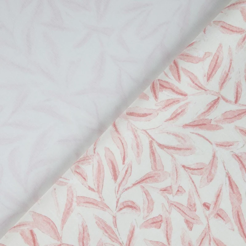 Bio Satin Leaves - rosa 280 cm
