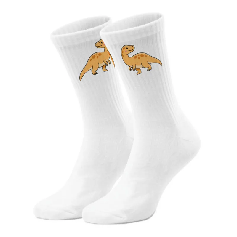 epicsocks Dino Delight Orange Dino Socken in 37-41 im Paar