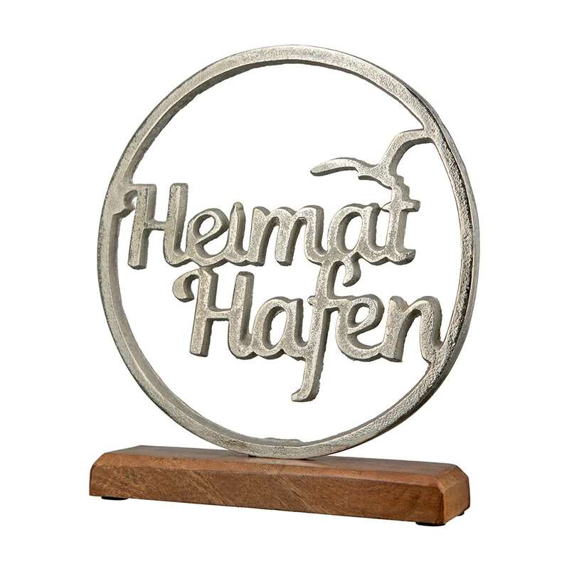 Deko-Kreis Heimathafen Aluminium