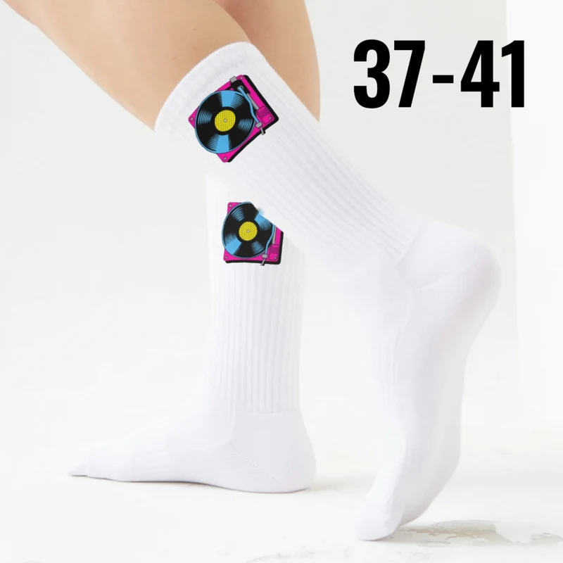 epicsocks 80sFlash Schallplattenspieler Socken in 37-41 im Paar
