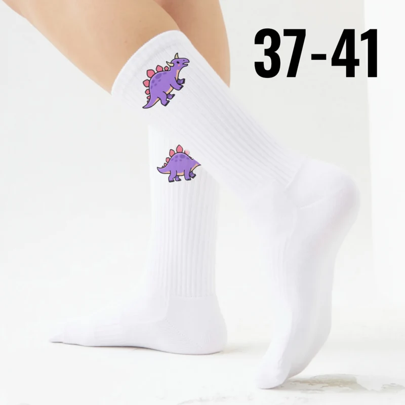 epicsocks Dino Delight Lila Dino Socken in 37-41 im Paar