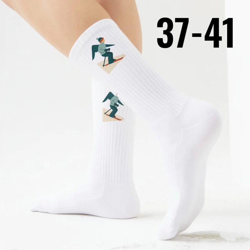 epicsocks Alpine Dreams Skifahrer Blau Socken in 37-41 im Paar