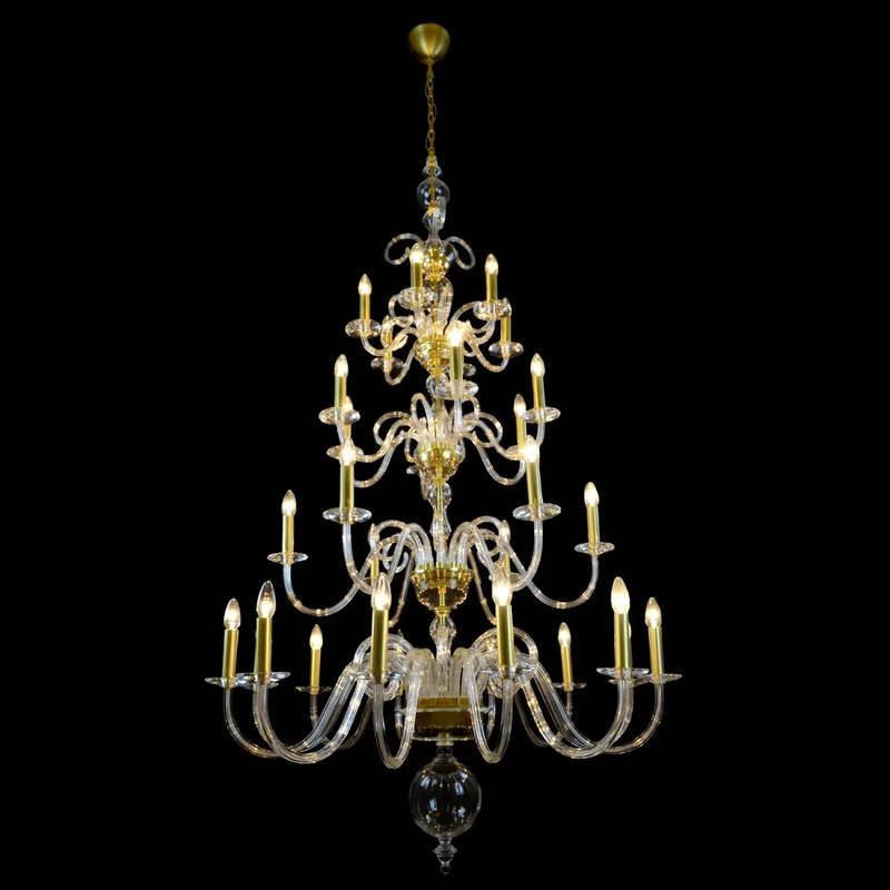 Casa Padrino Luxus Barock Kristall Kronleuchter Gold Ø 100 x H. 200 cm - Prunkvolle Messing Kronleuchter mit böhmischem Kristallglas - Barock Möbel - Edel & Prunkvoll