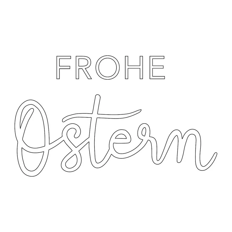 Eulenschnitt Wandsticker Frohe Ostern weiß