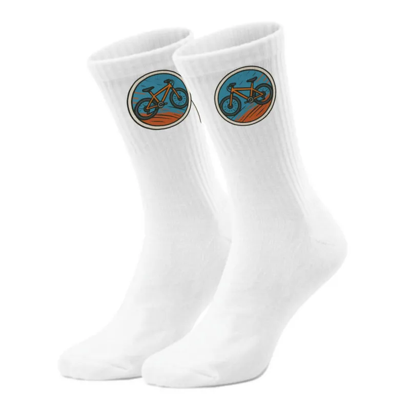 epicsocks Fahrradabenteuer Orange Fahrrad Socken in 37-41 im Paar