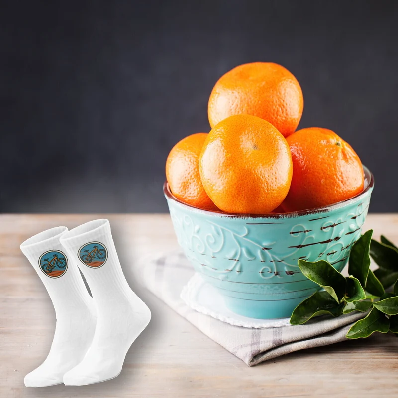 epicsocks Fahrradabenteuer Orange Fahrrad Socken in 37-41 im Paar
