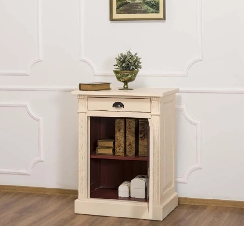 Casa Padrino Sideboard im Landhausstil mit 1 Tür und 1 Schublade, 69 x 51 x 90 cm