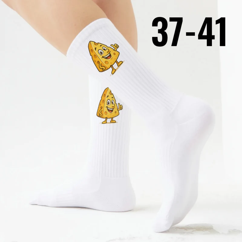 epicsocks Cheesy Love Fröhlicher Käse Socken in 37-41 im Paar